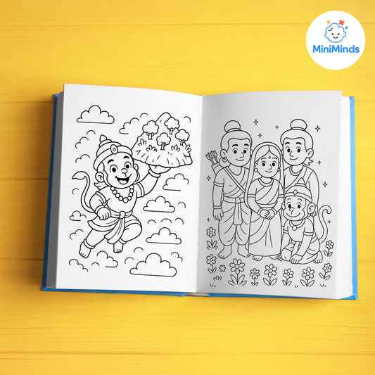 Dussehra Digital Coloring Book for Kids | Instant Download Printable Activity Pages